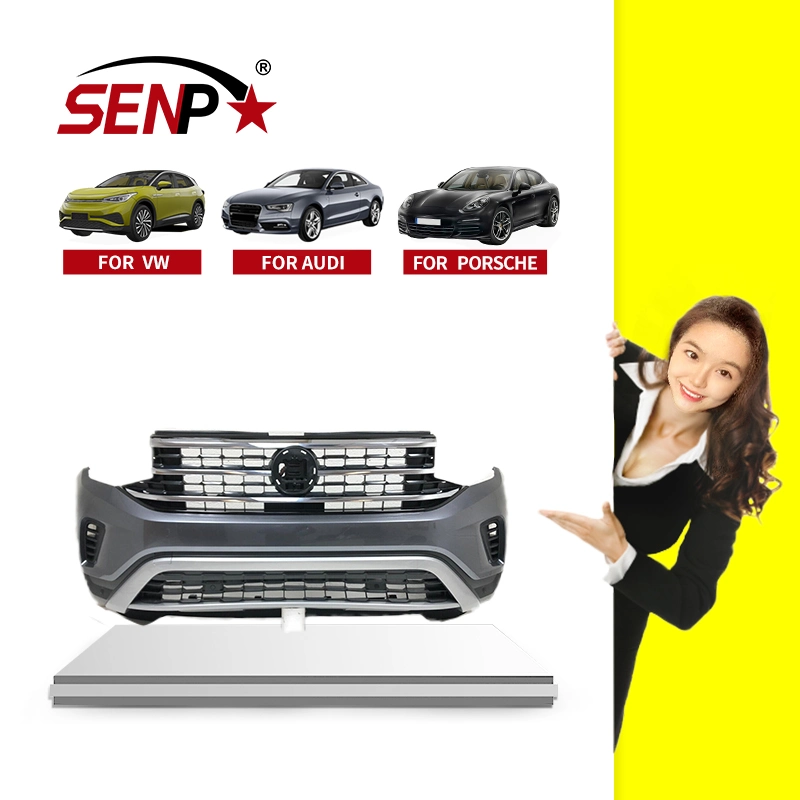 Senp Auto Car Body Bumper Spare Parts for 2020-2023 VW Atlas & Cross Sport Front Bumper 4 Sensor Platinum 3cm807221